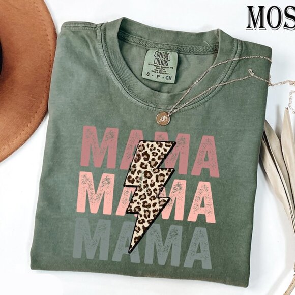 Comfort Colors Mama T-Shirt, Cute Mom Shirt, Mom Life Tee, Gift for Mama 169 - Picture 1 of 5